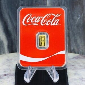 Coca-Cola Gold Bar Rare Edition Factory Sealed 1/2 Gram .9999 Pure Gold Limited